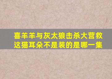 喜羊羊与灰太狼击杀大营救这猫耳朵不是装的是哪一集