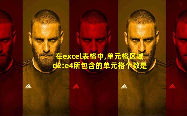 在excel表格中,单元格区域d2:e4所包含的单元格个数是