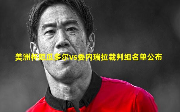 美洲杯厄瓜多尔vs委内瑞拉裁判组名单公布